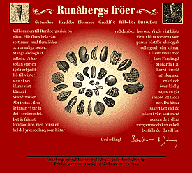 Runåbergs fröer hemsida